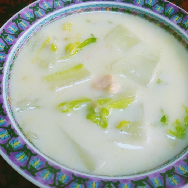 白菜とツナのミルクスープ